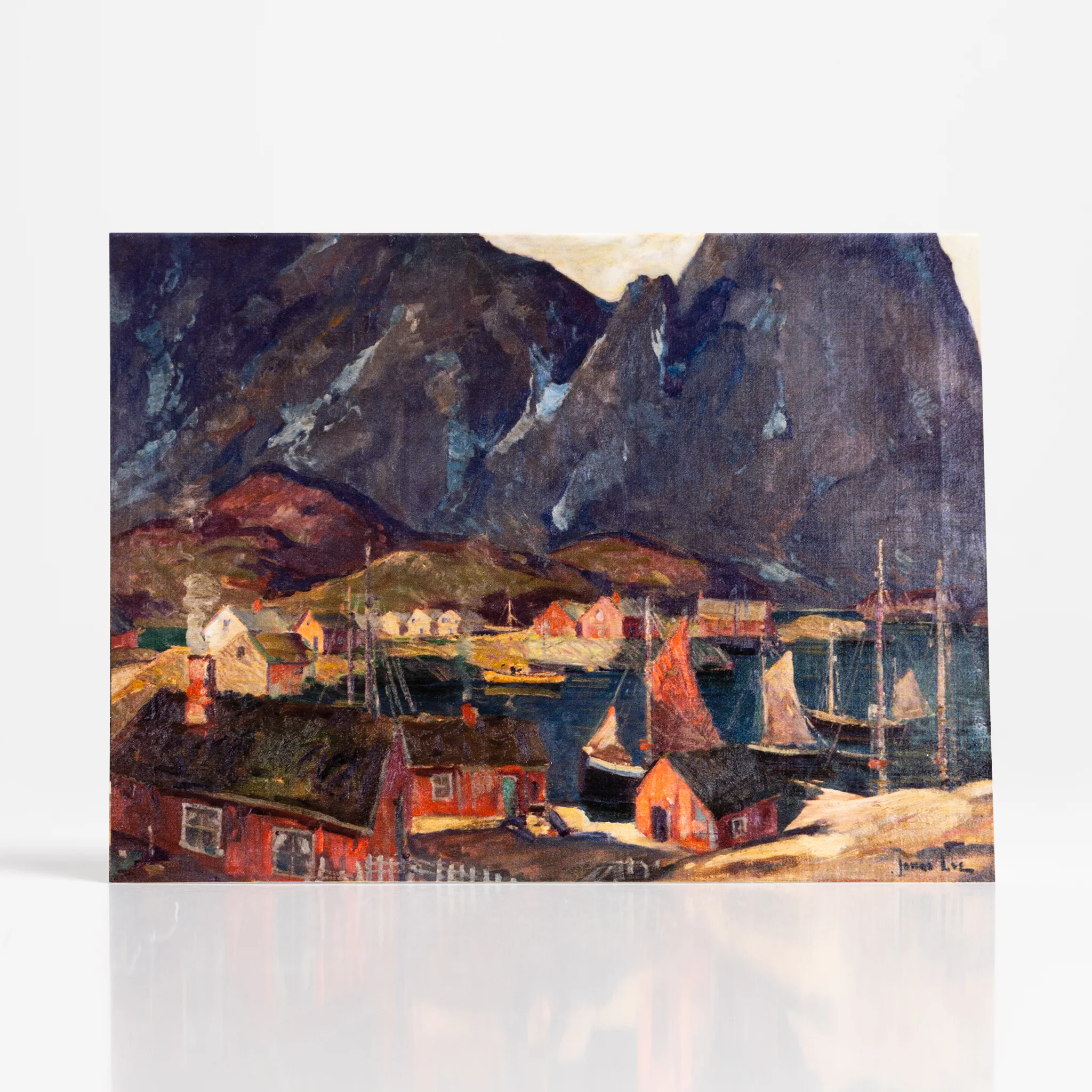 Svolvær Harbor by Jonas Lie – Vesterheim Collection Card
