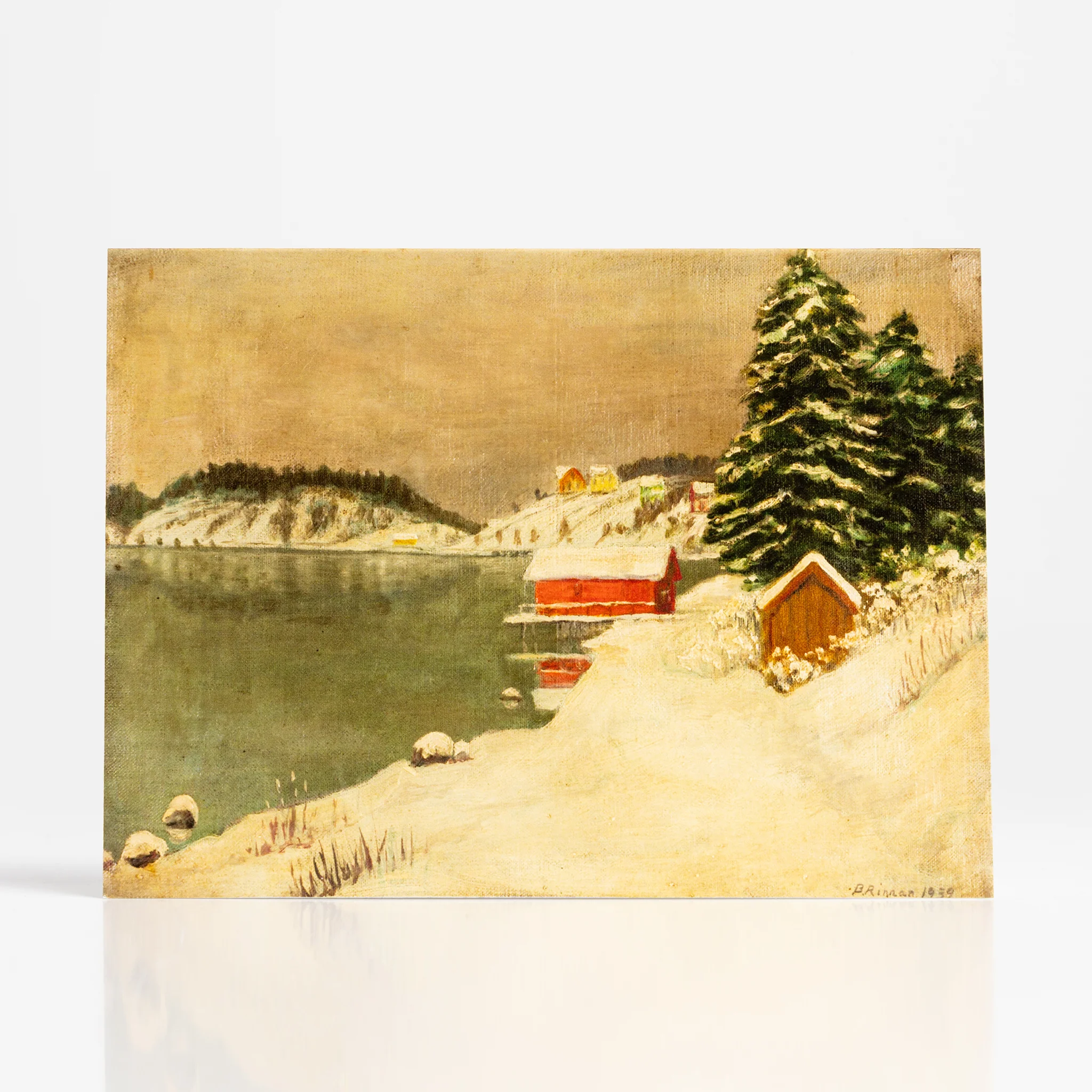 Winter Scene by Bernt Rinnan  – Vesterheim Collection Card