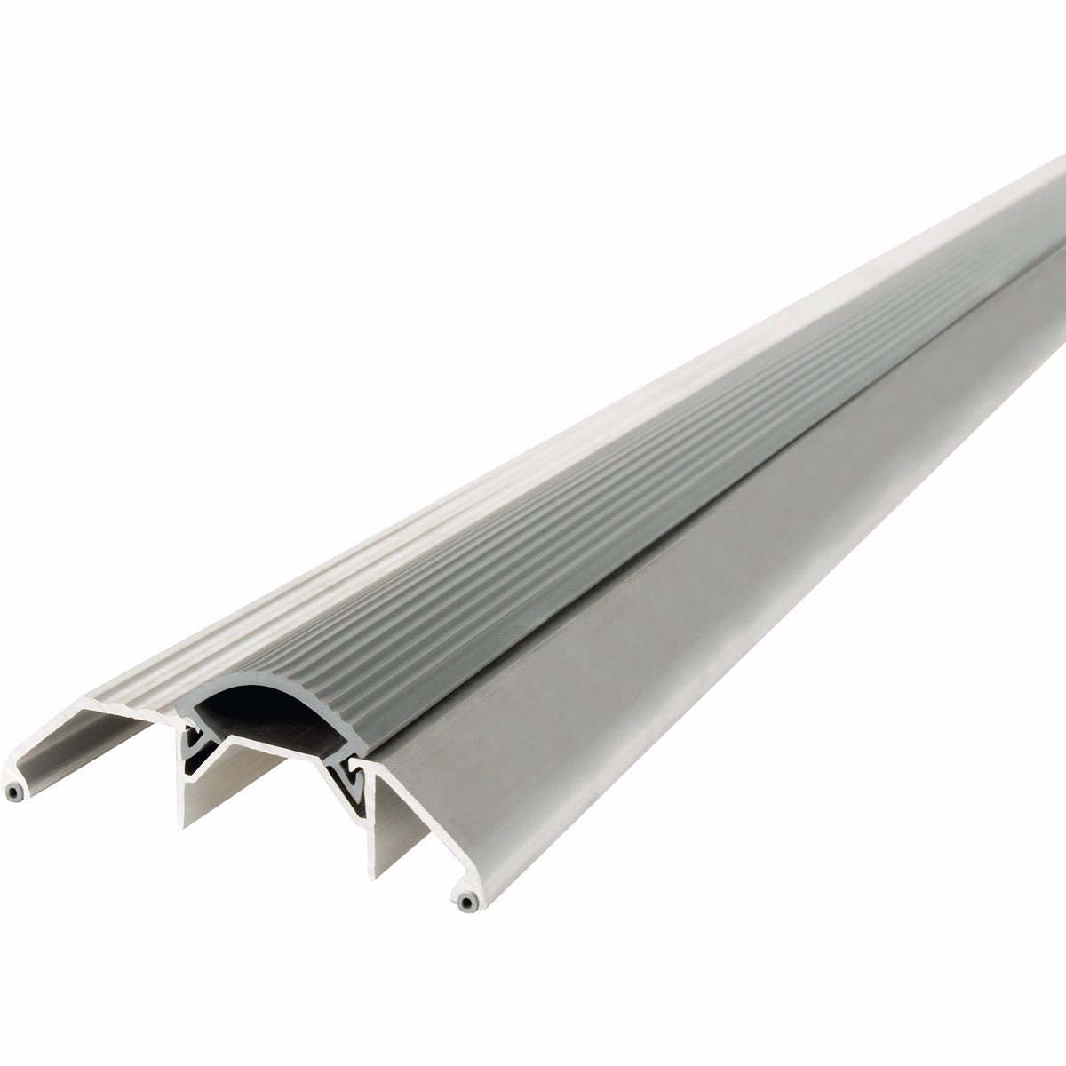 M-D Building Products 3-3/4 In. x 1-1/8 In. x 36 In. Silver Aluminum and Vinyl Heavy-Duty High-Profile Threshold