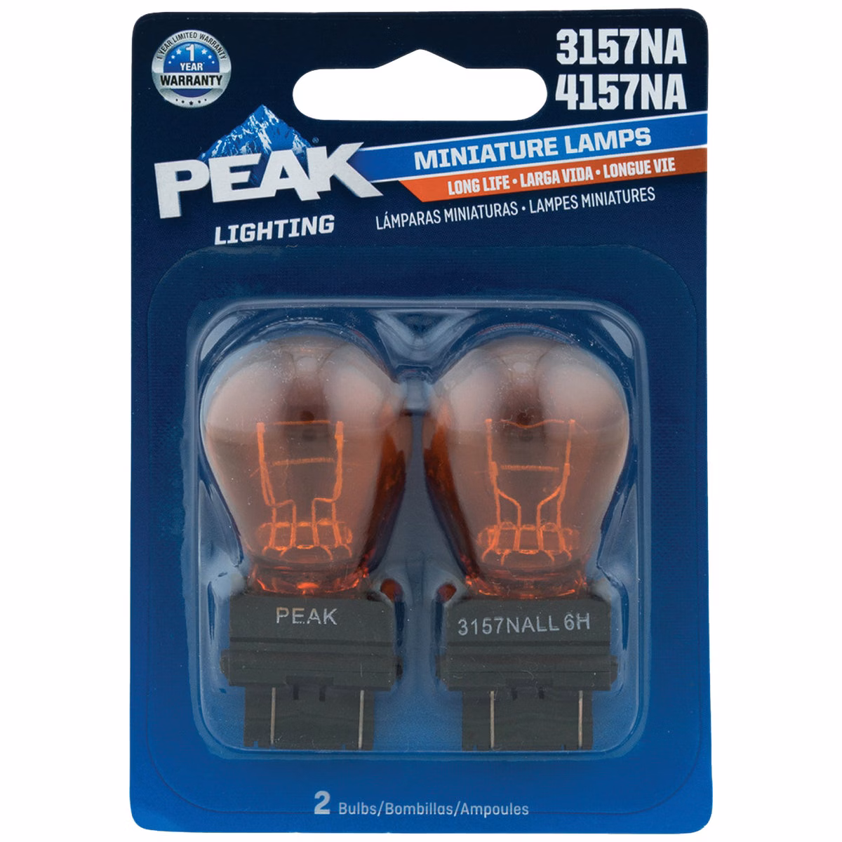 PEAK 3157NA/4157NA 12.8/14V Mini Incandescent Automotive Bulb (2-Pack)