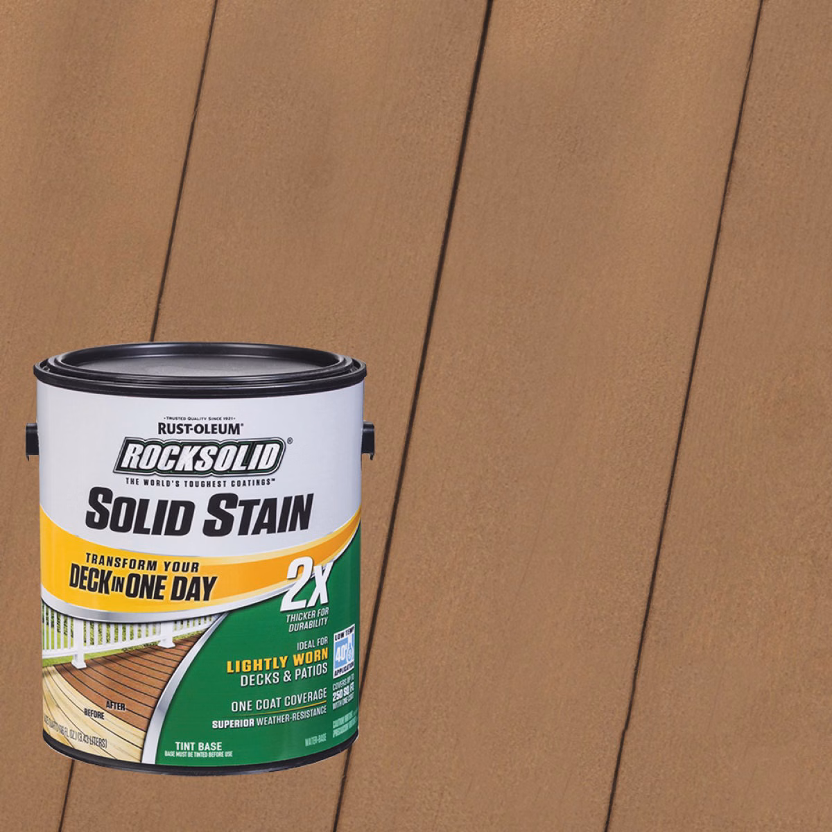 Rust-Oleum RockSolid Tint Base Solid Deck Stain, 1 Gal.