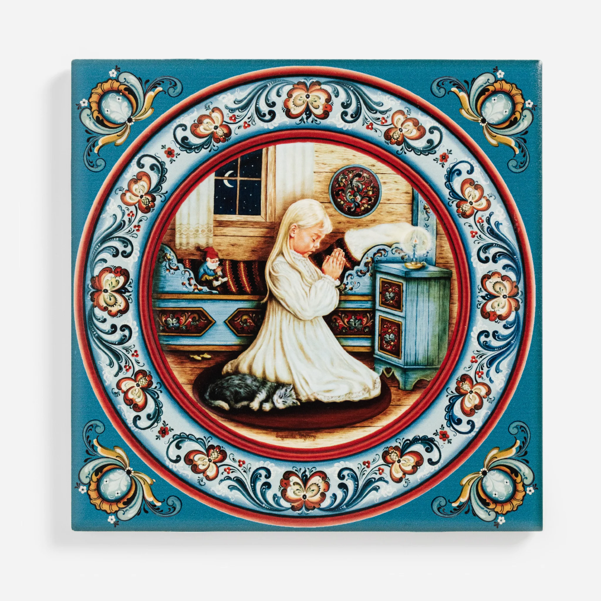Girl Evening Prayer – Trivet Designed by Suzanne Toftey