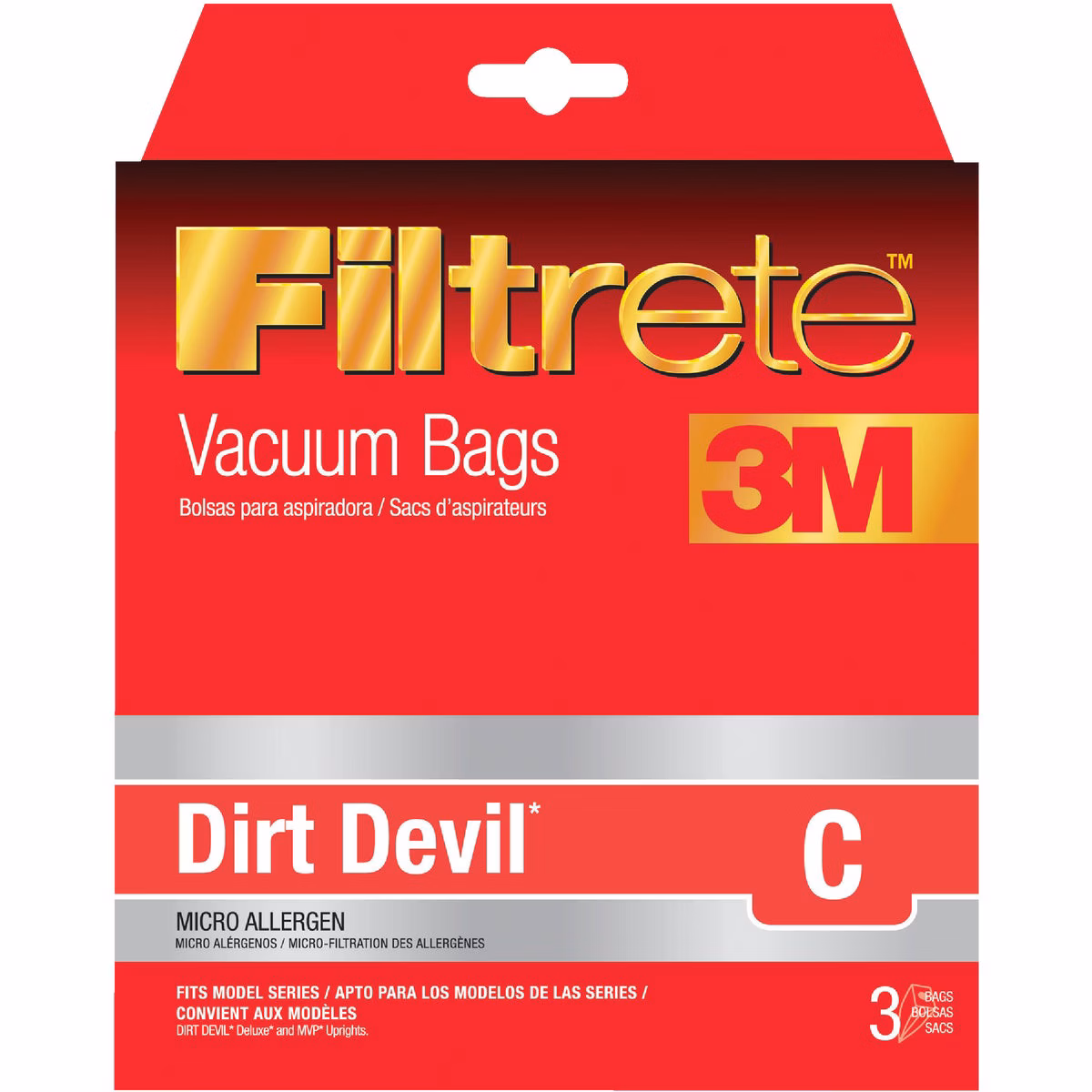 3M Filtrete Dirt Devil Type C Micro Allergen Vacuum Bag (3-Pack)