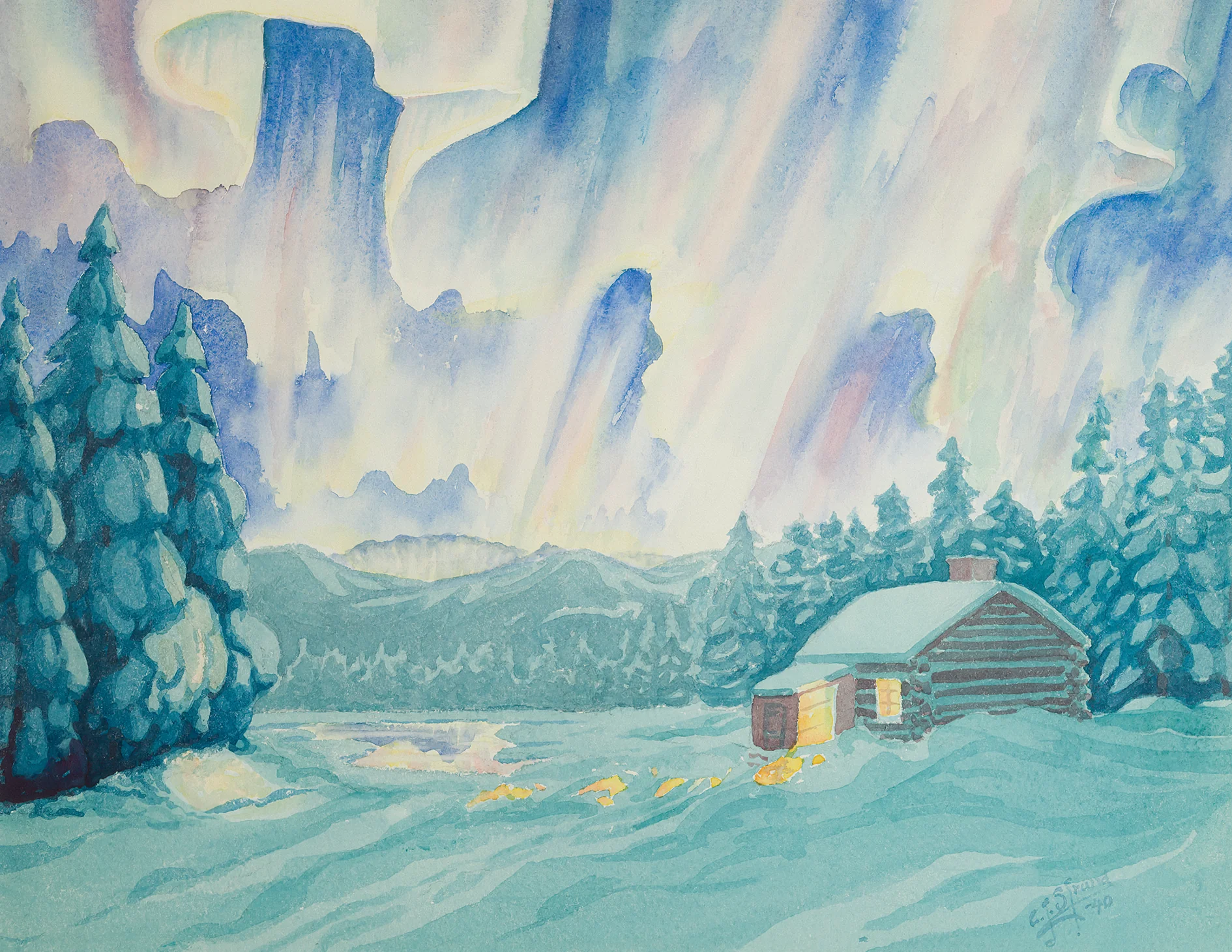 Giclée Print from Vesterheim’s Collections – Aurora Borealis
