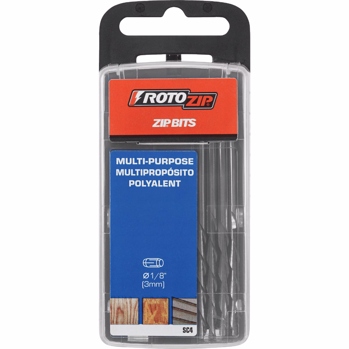 Rotozip Sabrecut 1/8 In. Multi-Purpose Bit (4-Pack)