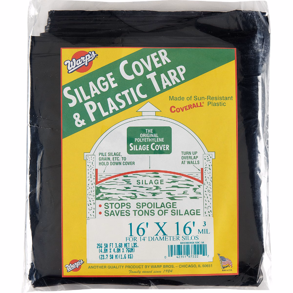 Warp's 16 Ft. x 16 Ft. Coverall Polyethylene 3 Mil. Silage Cover