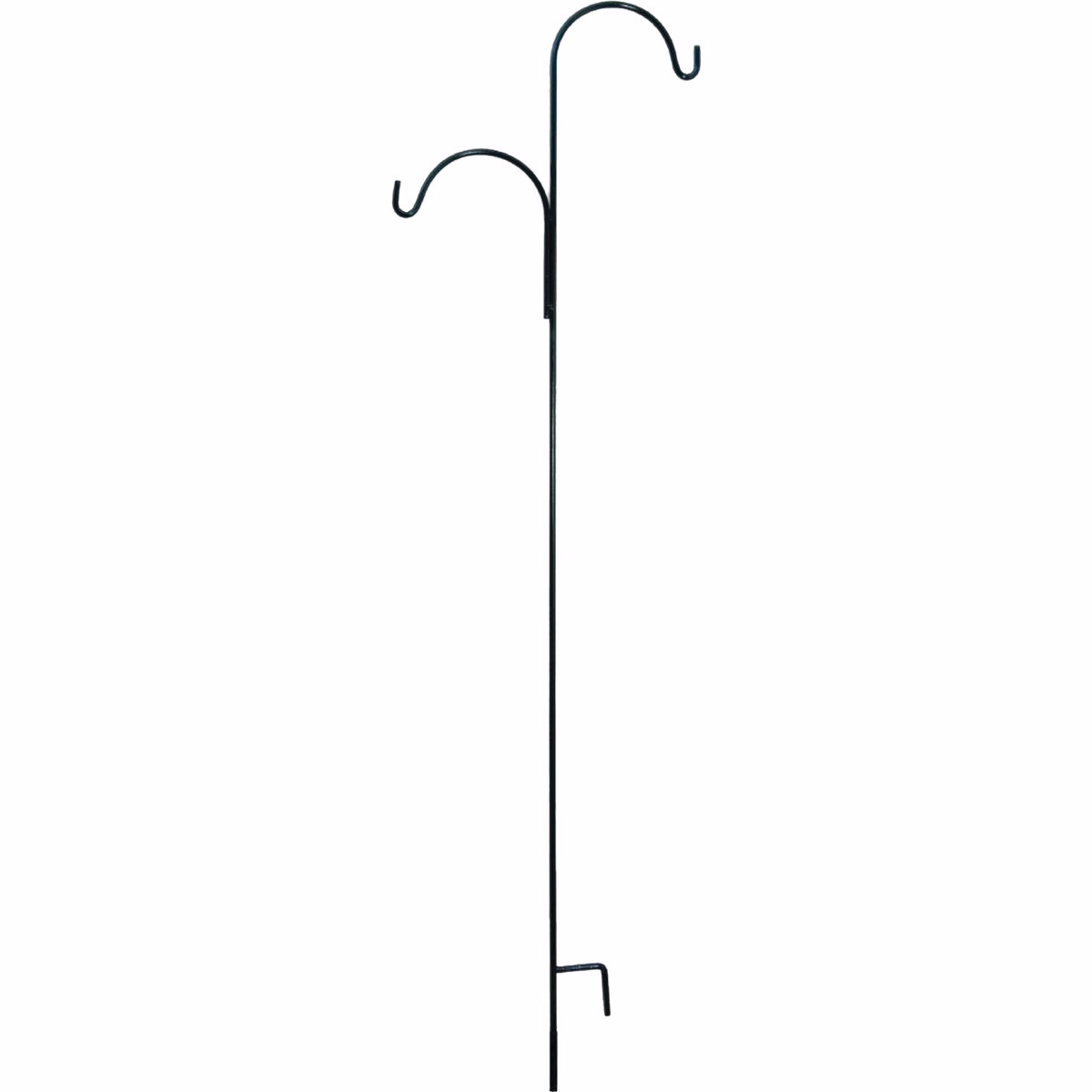 American Gardenworks 91 In. Black Steel Offset Double Hanger Shepherd Hook