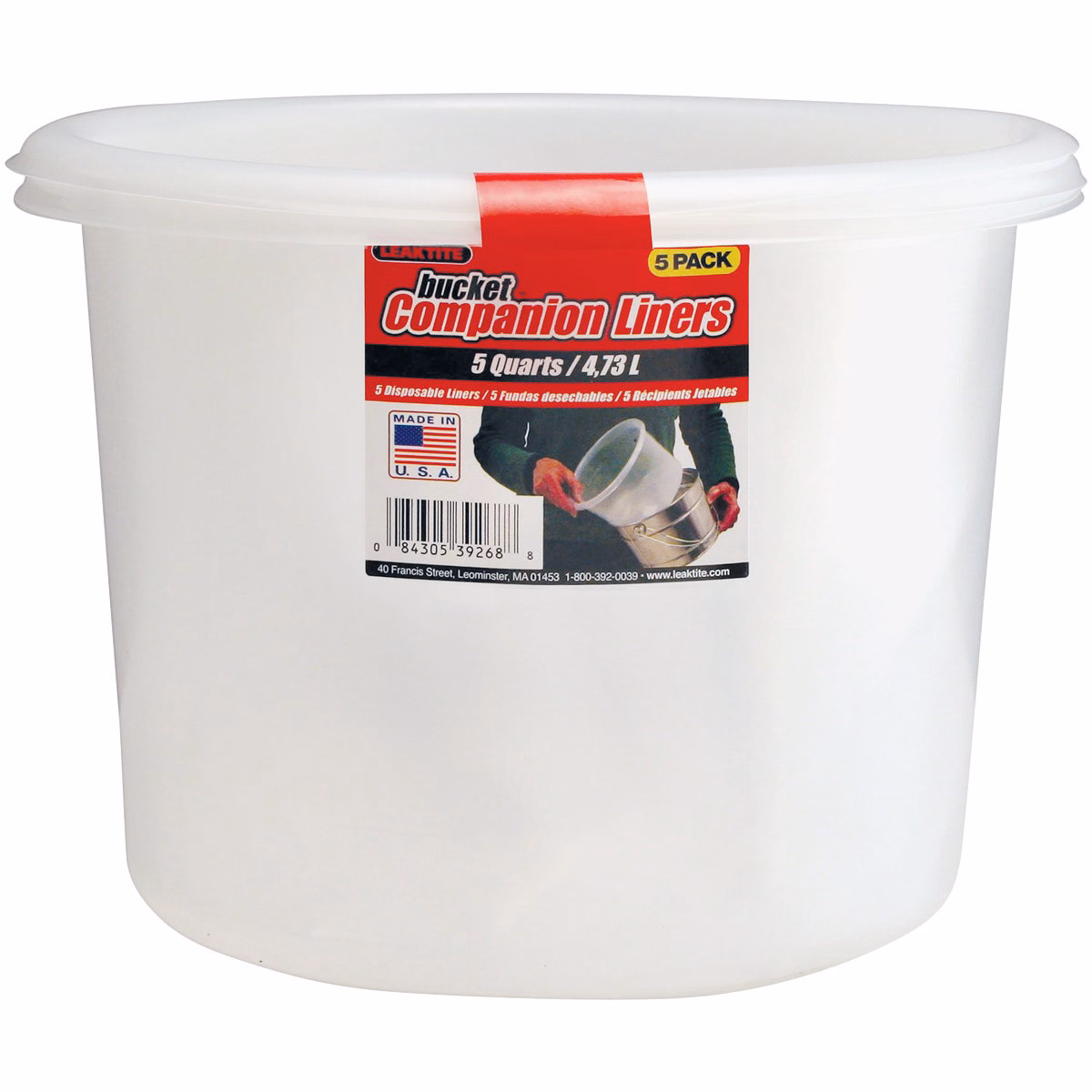 Leaktite 5 Qt. Polyethylene Bucket Companion Liner (5-Pack)