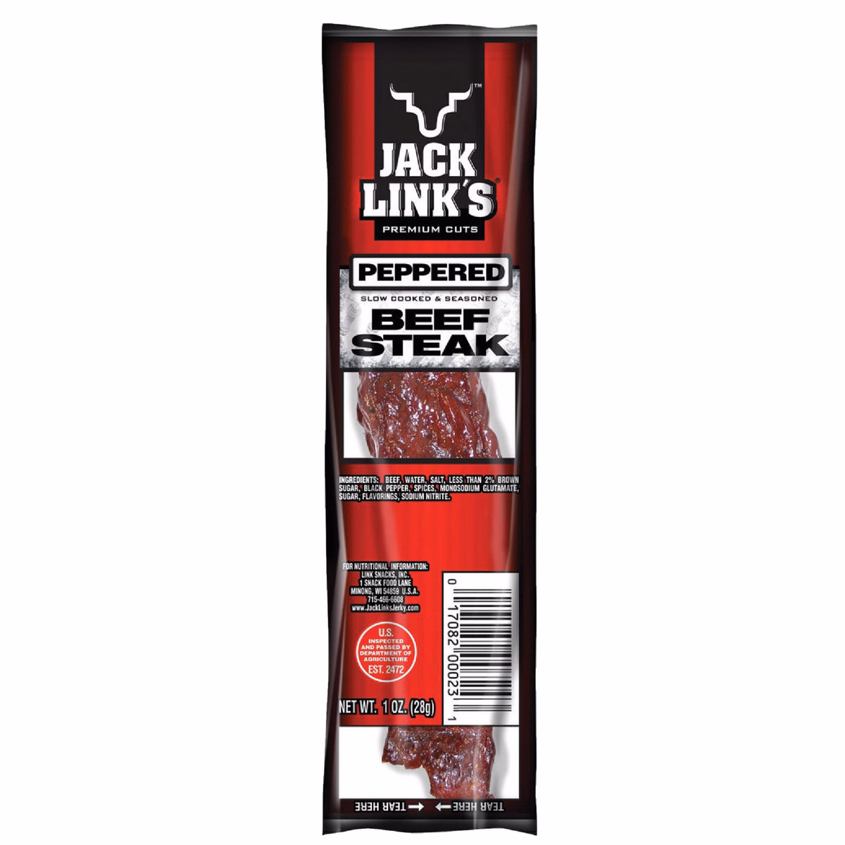 Jack Link's 1 Oz. Peppered Jerky Beef Steak