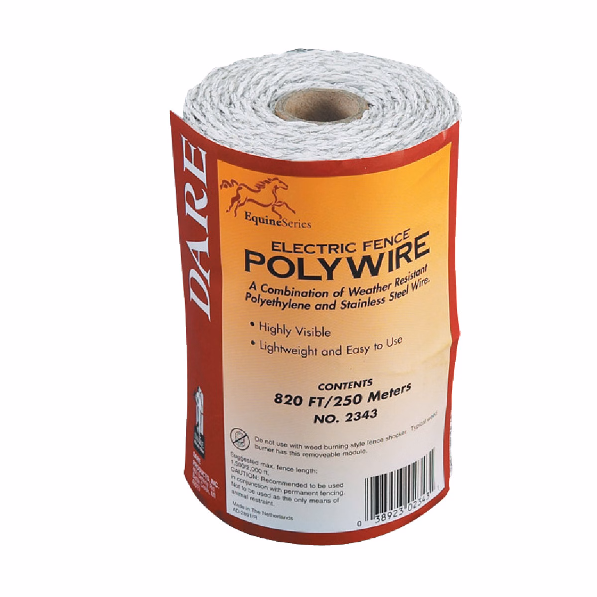 Dare 820 Ft. Polyethylene with Stainless Steel Strands Electric Fence Poly Wire