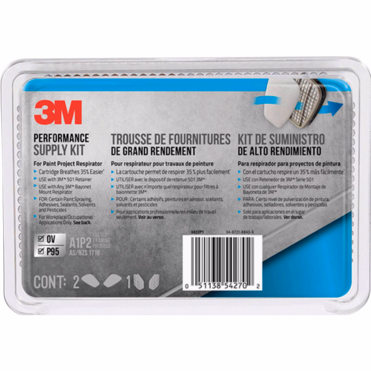3M Performance Replacement Kit for the Paint Project Respirator OV/P95
