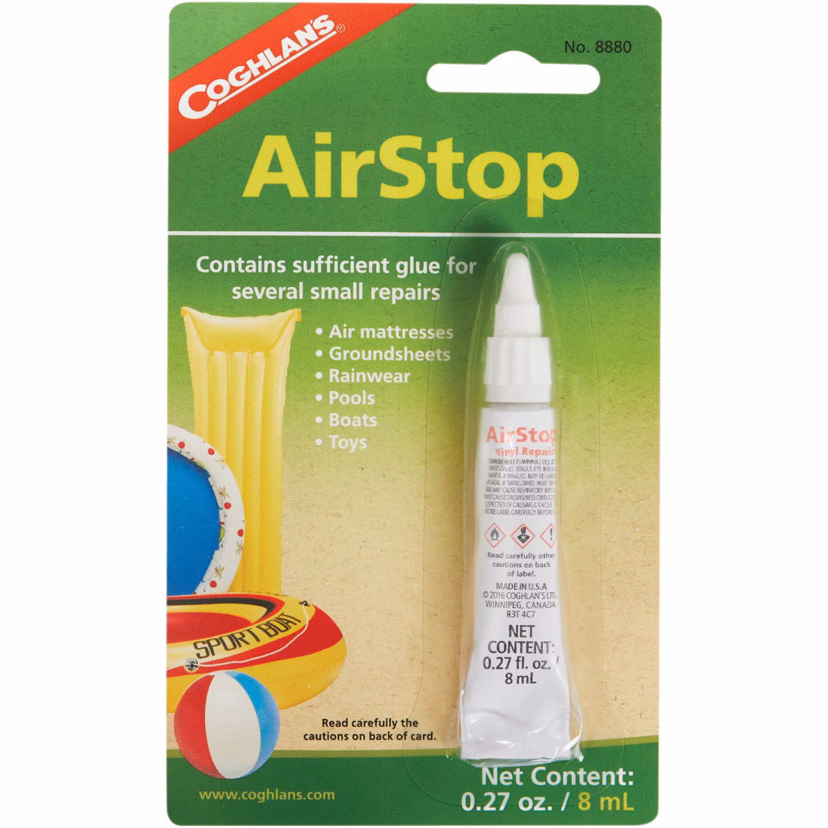 Coghlans AirStop 0.27 Oz. Gel PVC Vinyl Repair