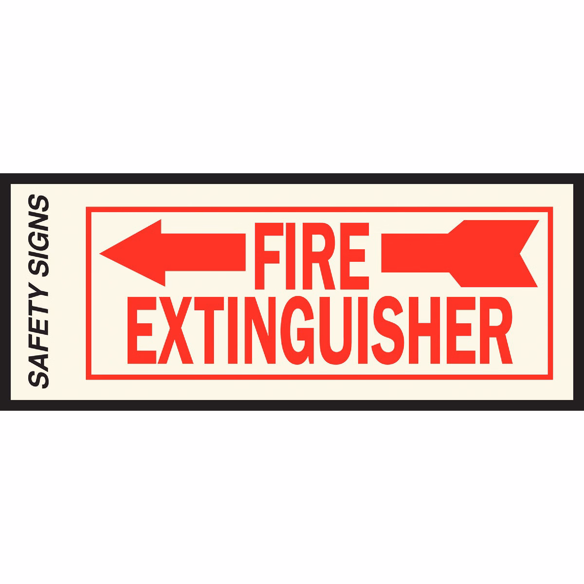 Hy-Ko Vinyl Sign, Fire Extinguisher with Arrow Left
