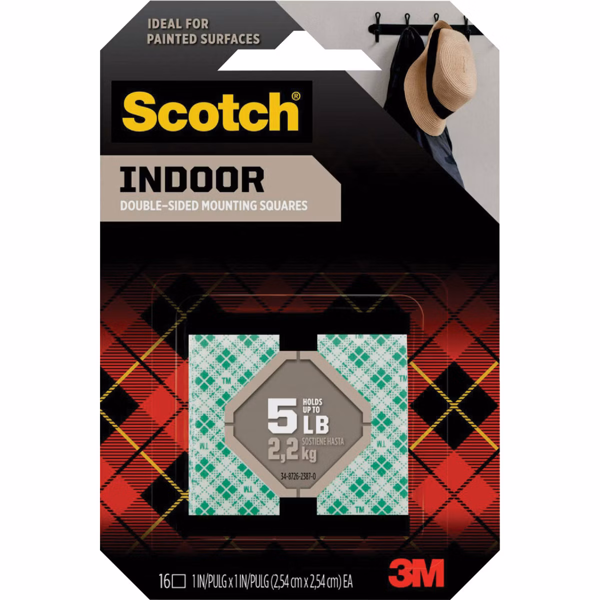 Scotch 1 In. x 1 In. Permanent Indoor Mounting Squares (16-Pack)