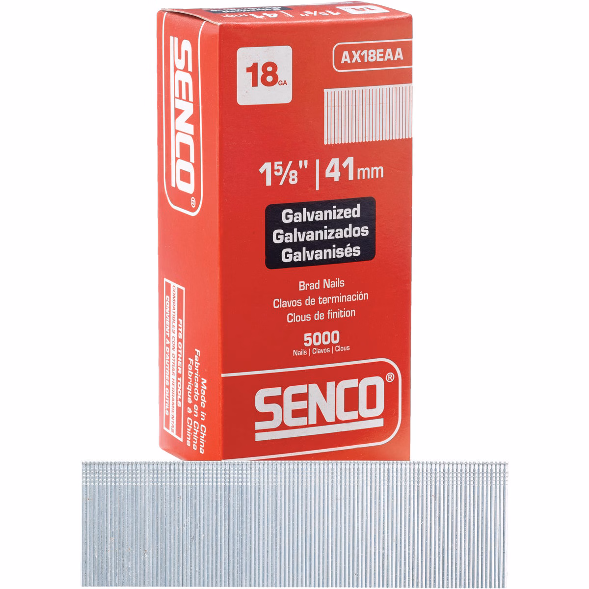 Senco 18-Gauge Galvanized Medium Head Brad Nail, 1-5/8 In. (5000 Ct.)