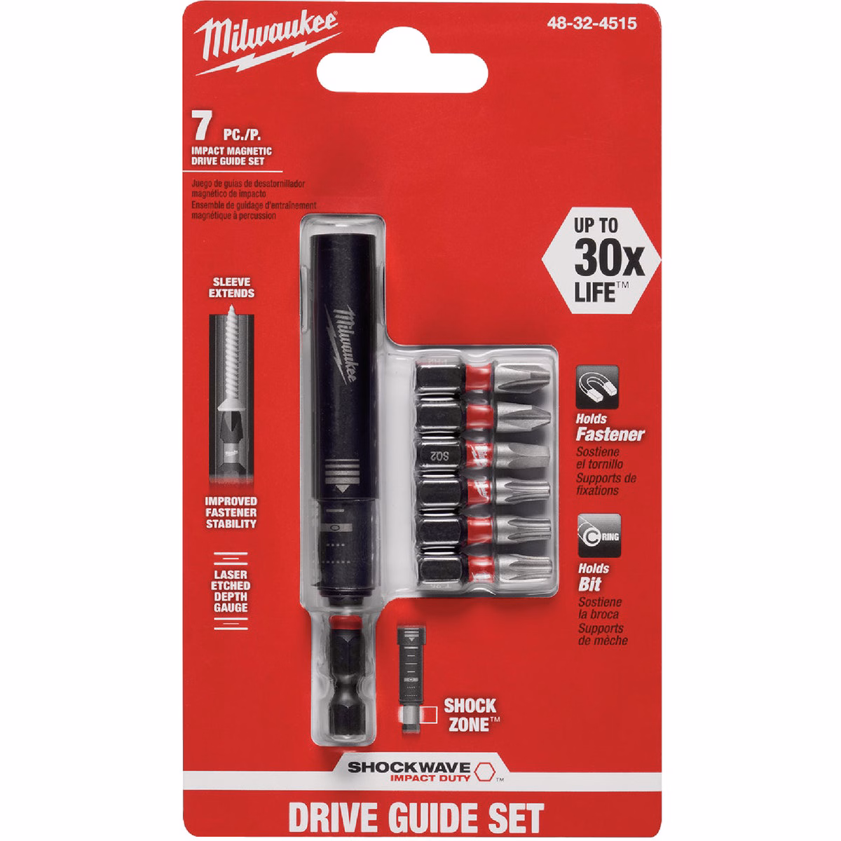 Milwaukee SHOCKWAVE Impact Magnetic Drive Guide Set (7-Piece)