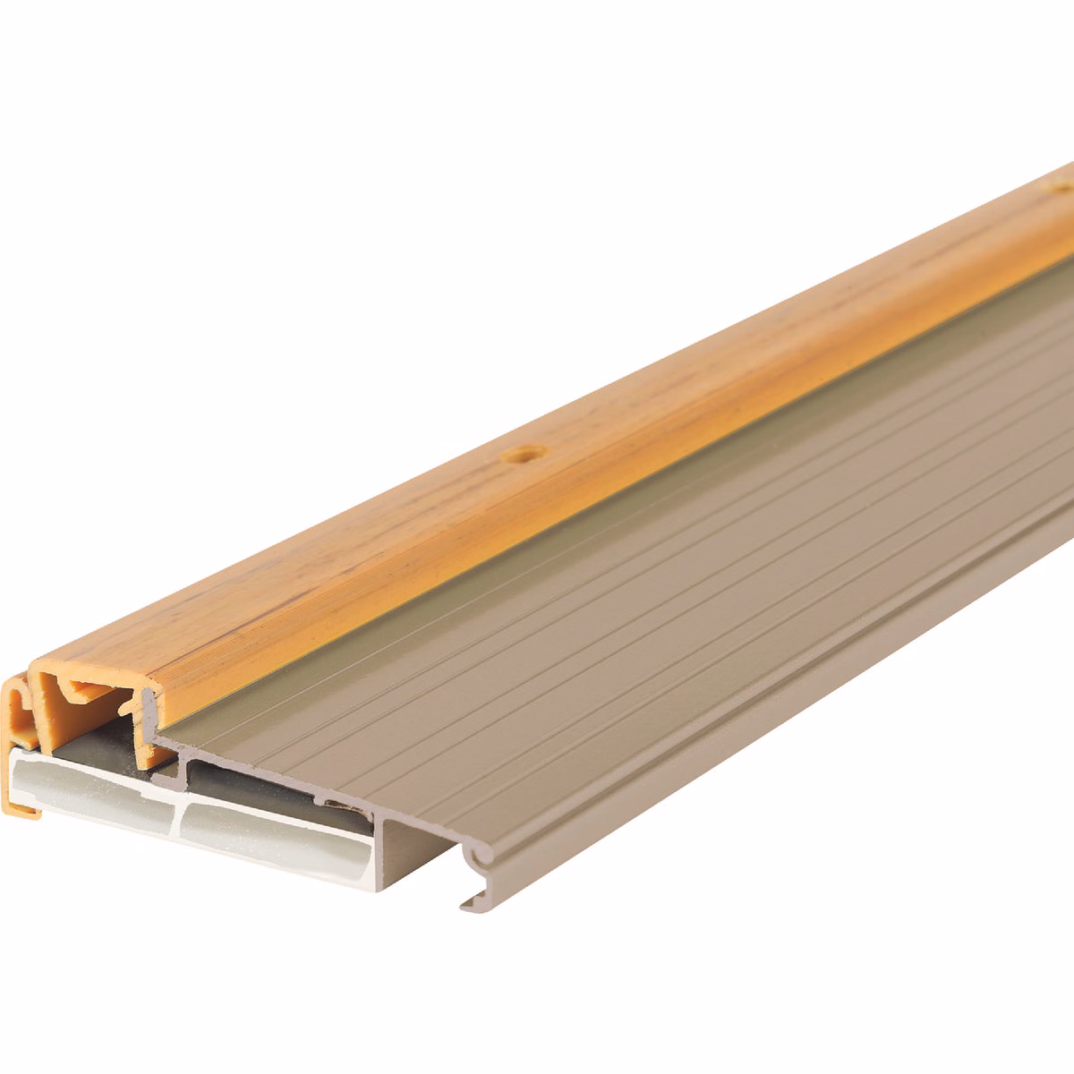 M-D Building Products 4-9/16 In. x 1-3/8 In. x 36 In. Satin Nickel Adjustable Aluminum Thermal Break Threshold