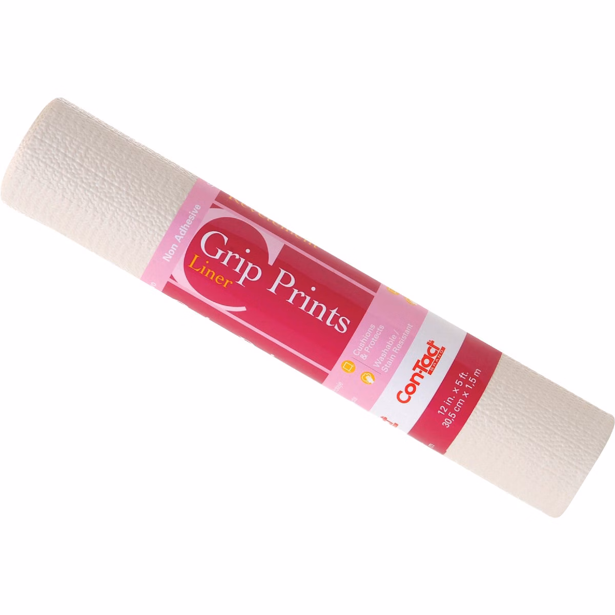 Con-Tact 12 In. x 5 Ft. Almond Grip Prints Non-Adhesive Shelf Liner