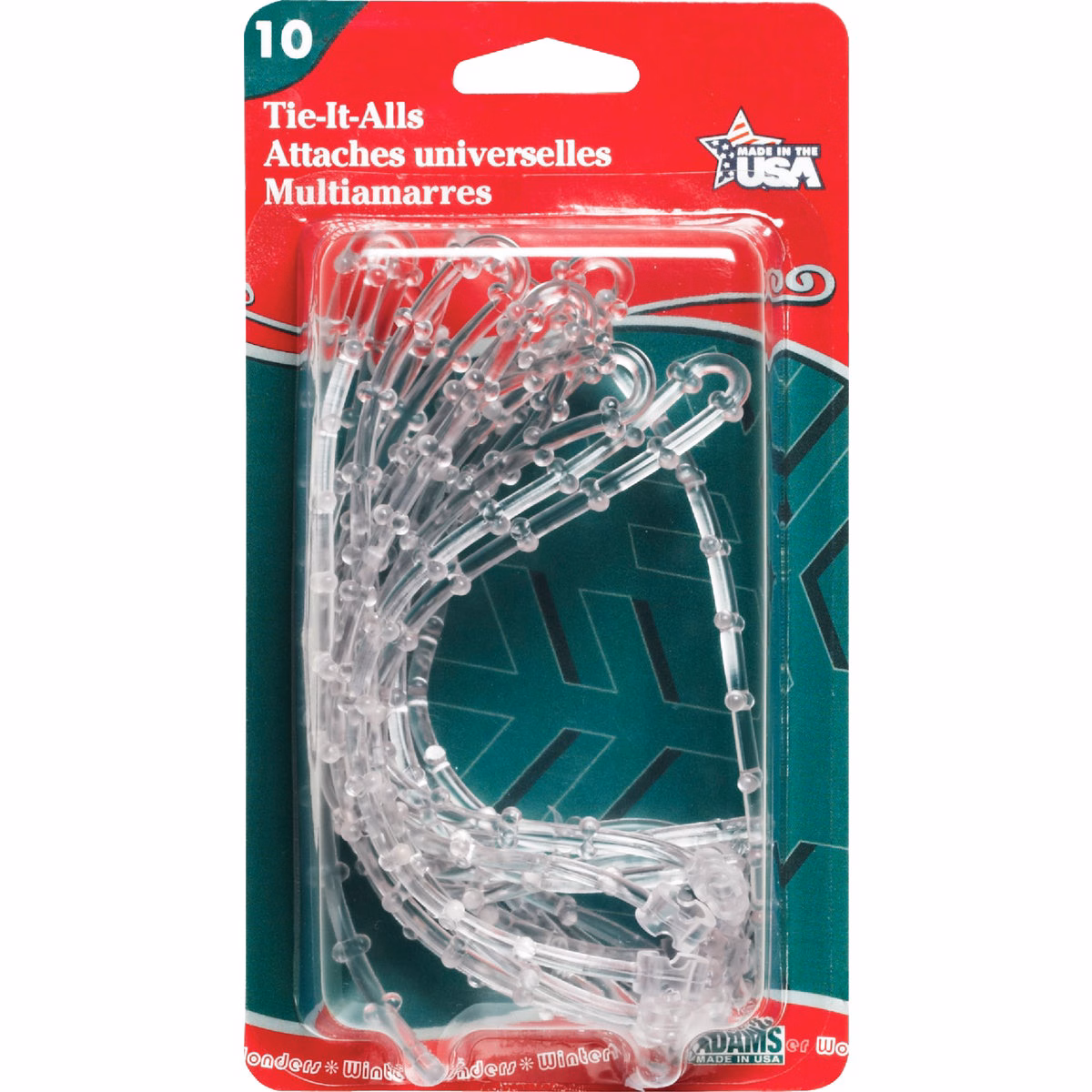 Adams 12 In. Clear Plastic Garland Tie (10-Pack)