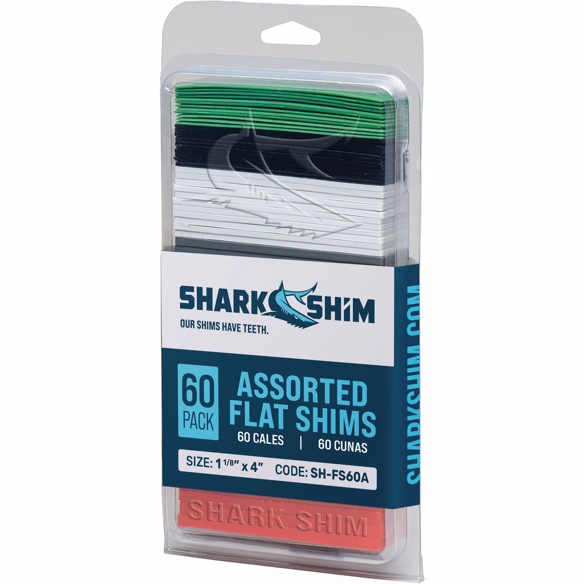 Broadfix 4 In. L Flat Polypropylene Shim, Assorted Thicknesses (60-Count)