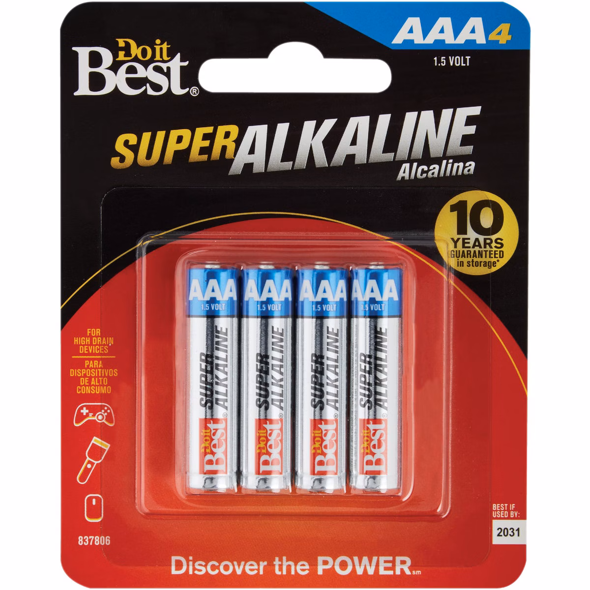 Do it Best AAA Alkaline Battery (4-Pack)