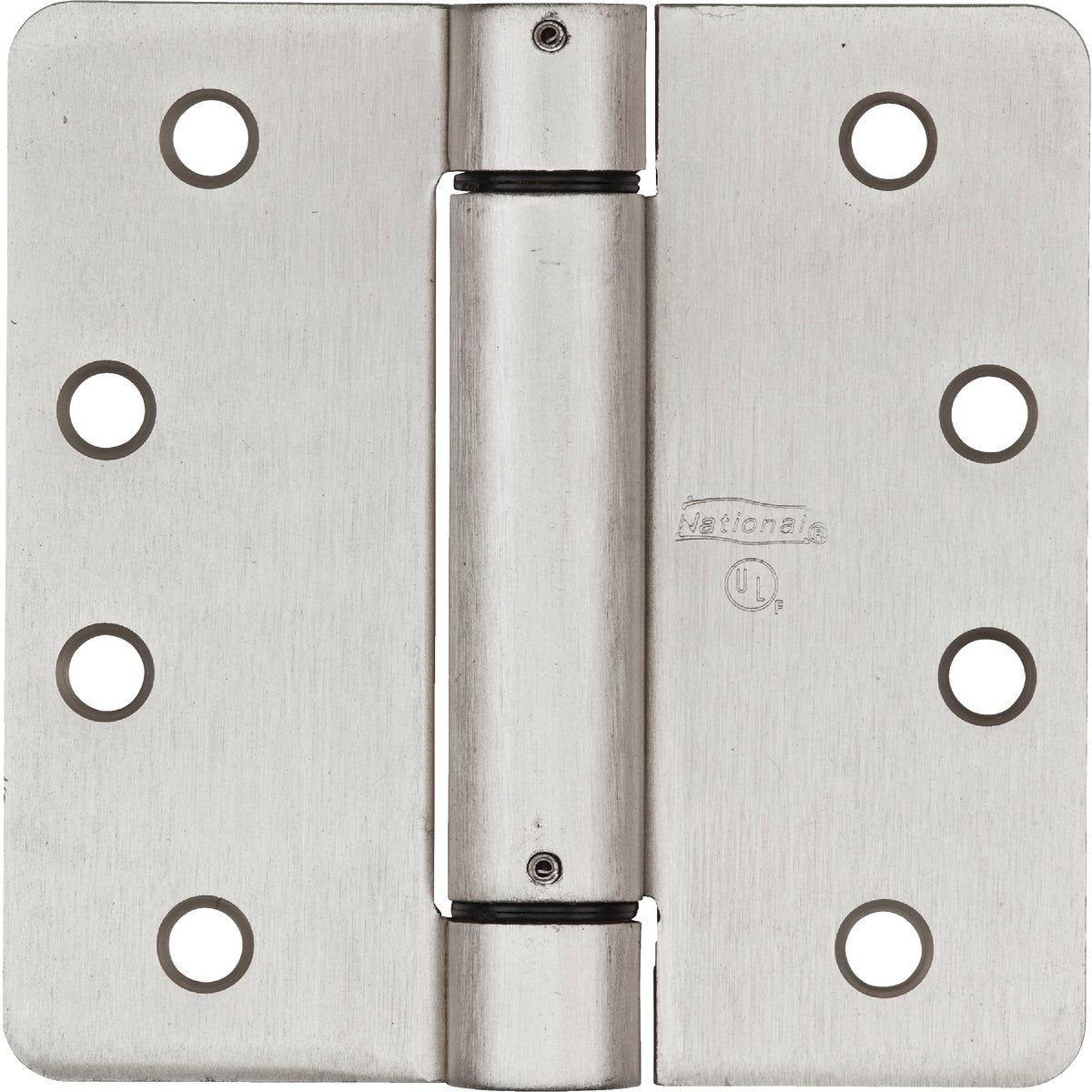 National Hardware 4 In. Satin Nickel 5/8 In. Radius Spring Door Hinge