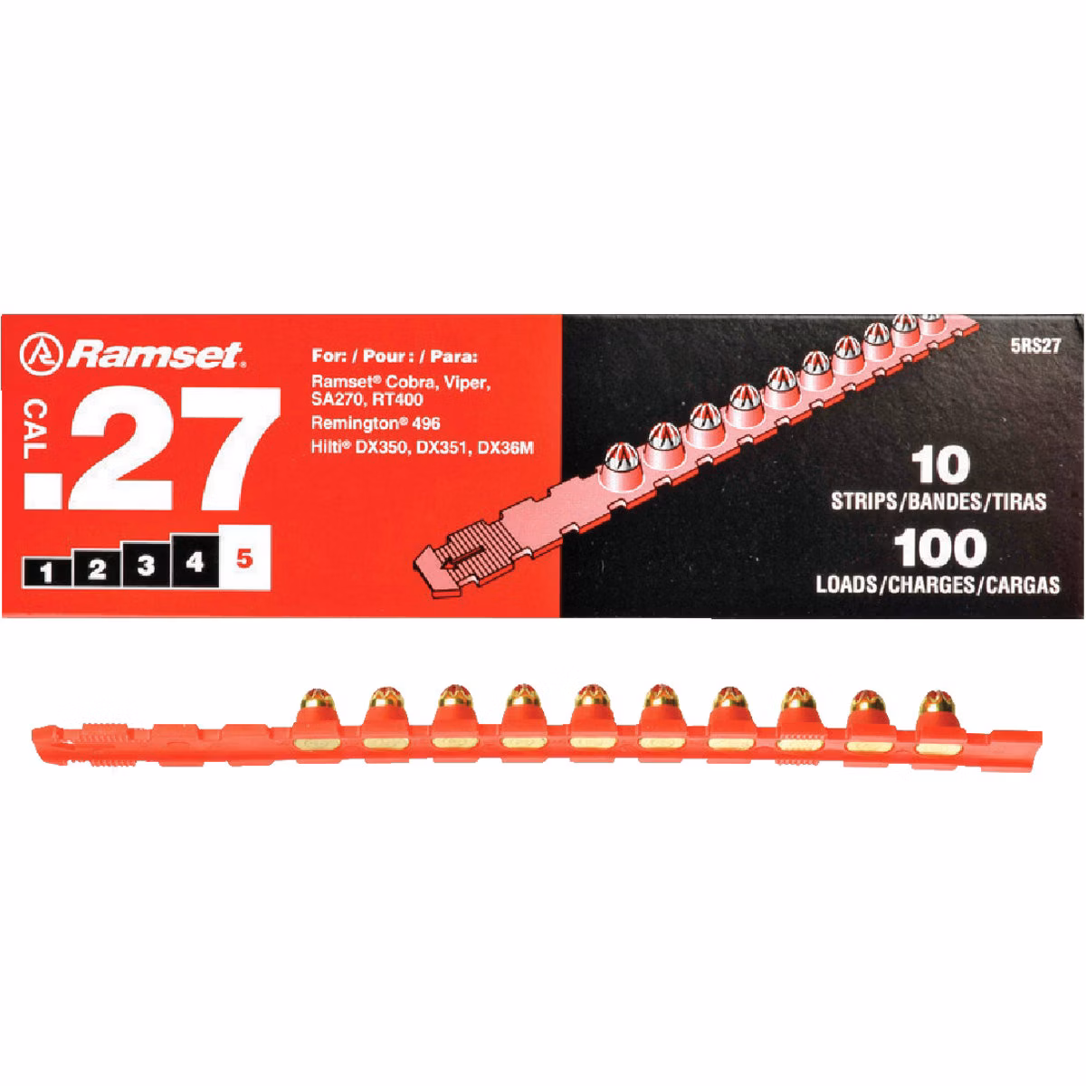 Ramset .27 Caliber Level 5 Red Powder Load (100-Pack)