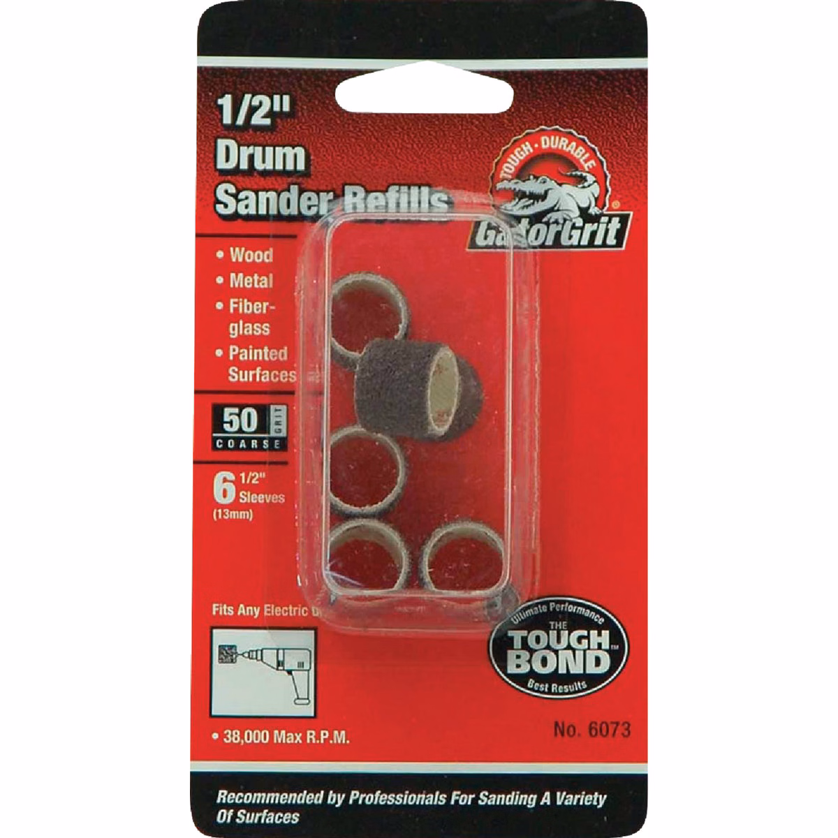 Gator Blade 1/2 In. x 1/2 In. 50 Grit Drum Sander Refills (6-Pack)