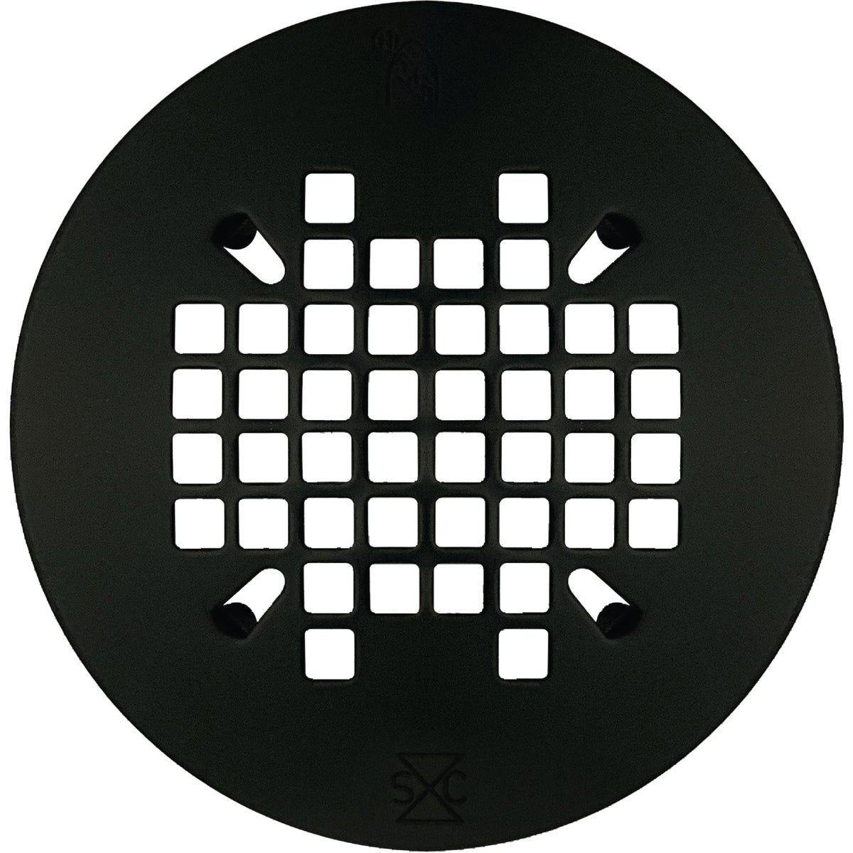 Sioux Chief 4-1/4 In. Matte Black Snap-In Shower Drain Strainer