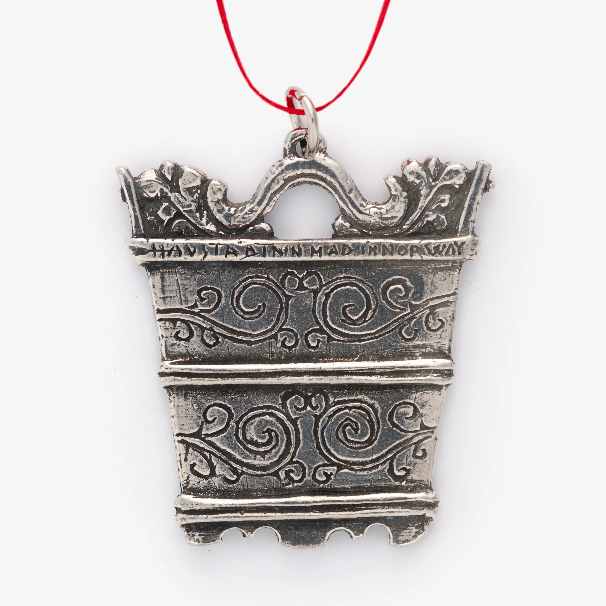 Rosemaling Tinne Pewter Ornament by Tinn-Per