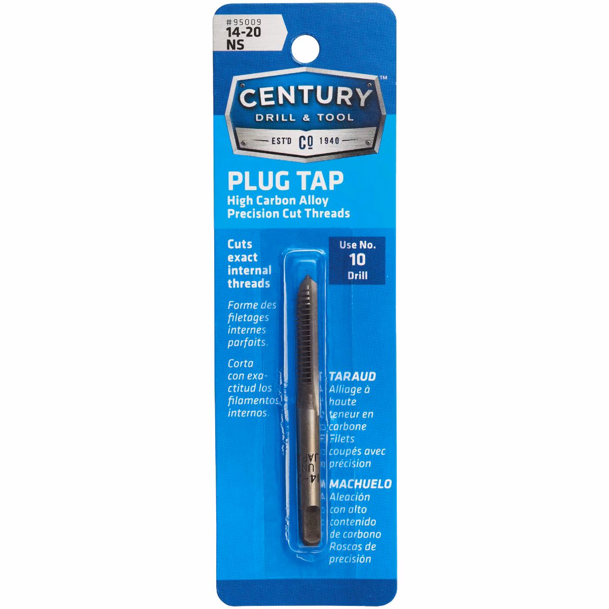 Century Drill & Tool 14-20 Carbon Steel National Standard Tap-Plug