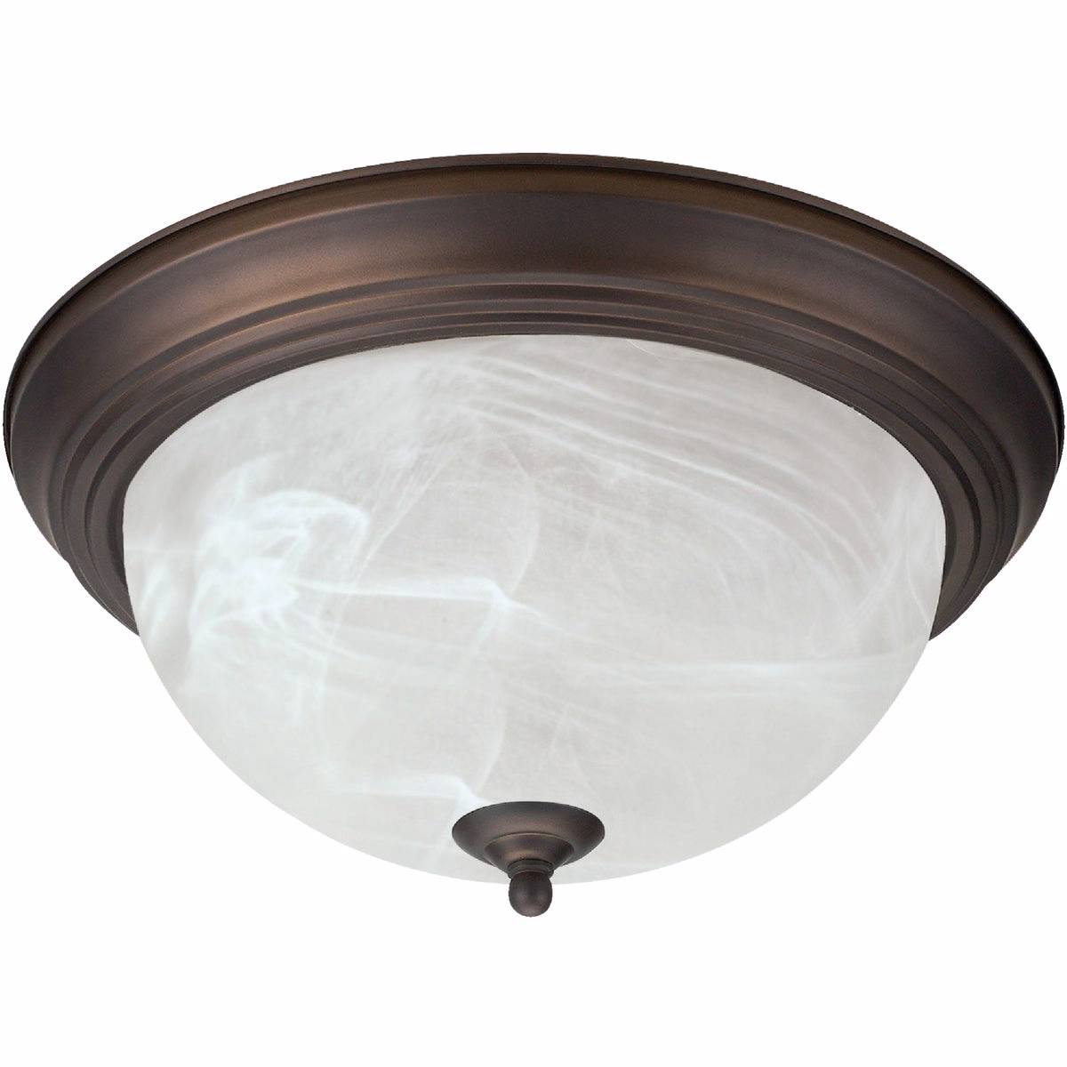 Canarm 15 In. Oil Rubbed Bronze Incandescent Flush Mount Ceiling Light Fixture-