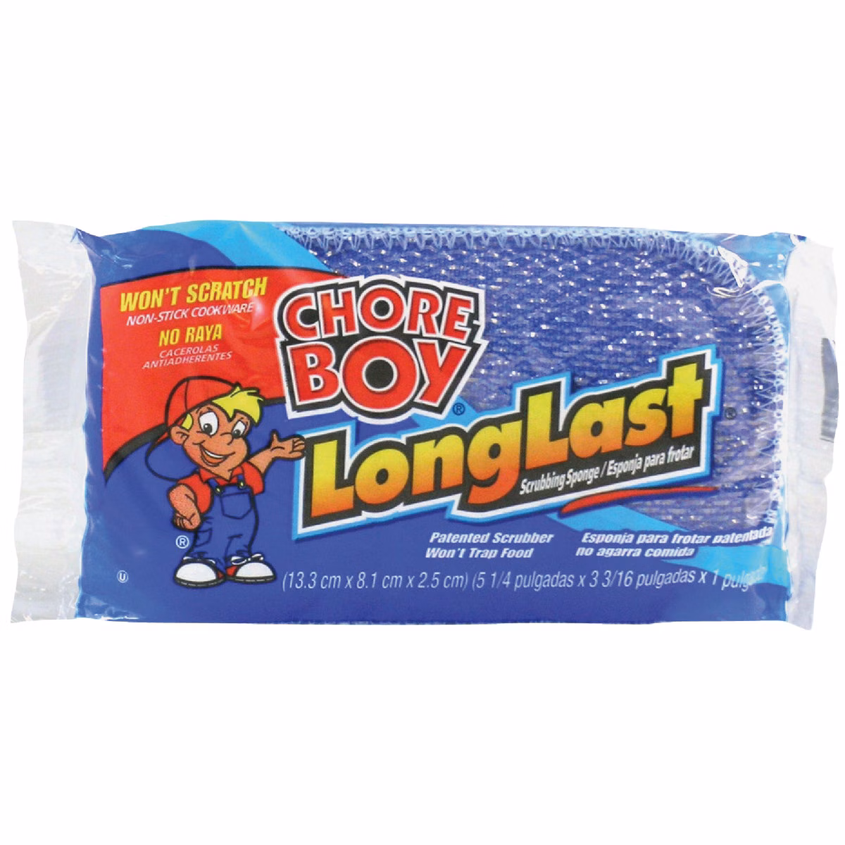 Chore Boy Longlast 5.25 In. x 3.25 In. Scrubbing Sponge