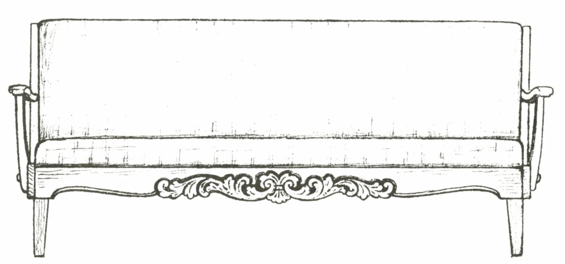 Amrud Acanthus Carving Pattern #12- Sofa