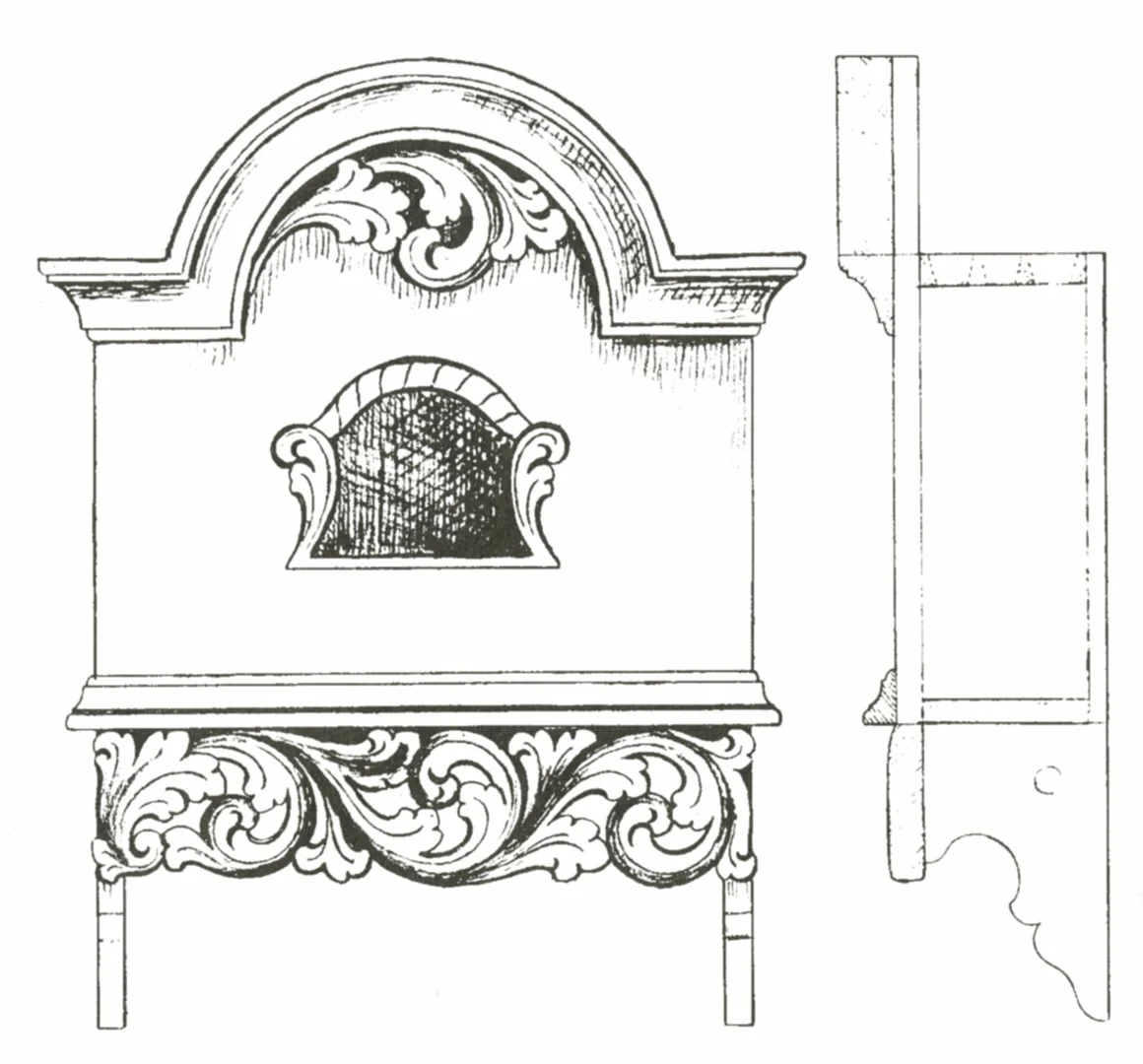 Amrud Acanthus Carving Pattern #29- Bostkast (Wall Cabinet)