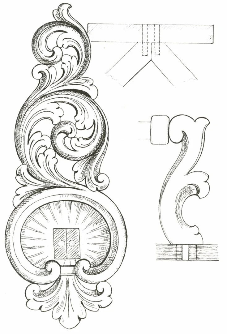 Amrud Acanthus Carving Pattern #80- Lampett (Lamp)