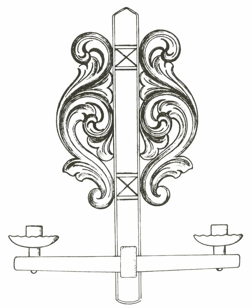 Amrud Acanthus Carving Pattern #83- Lampett (Lamp)