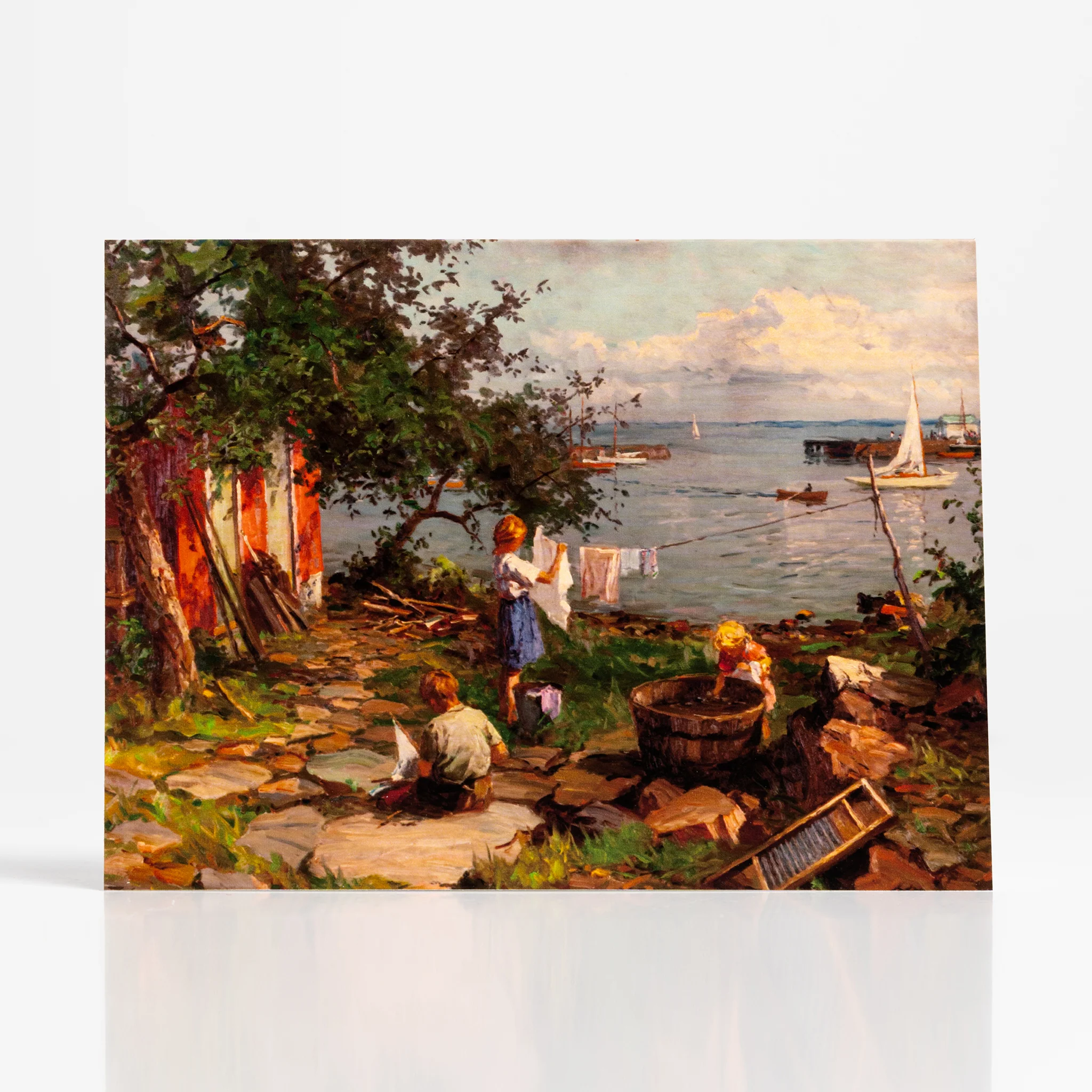 Children At Play by Even Ulving  – Vesterheim Collection Card