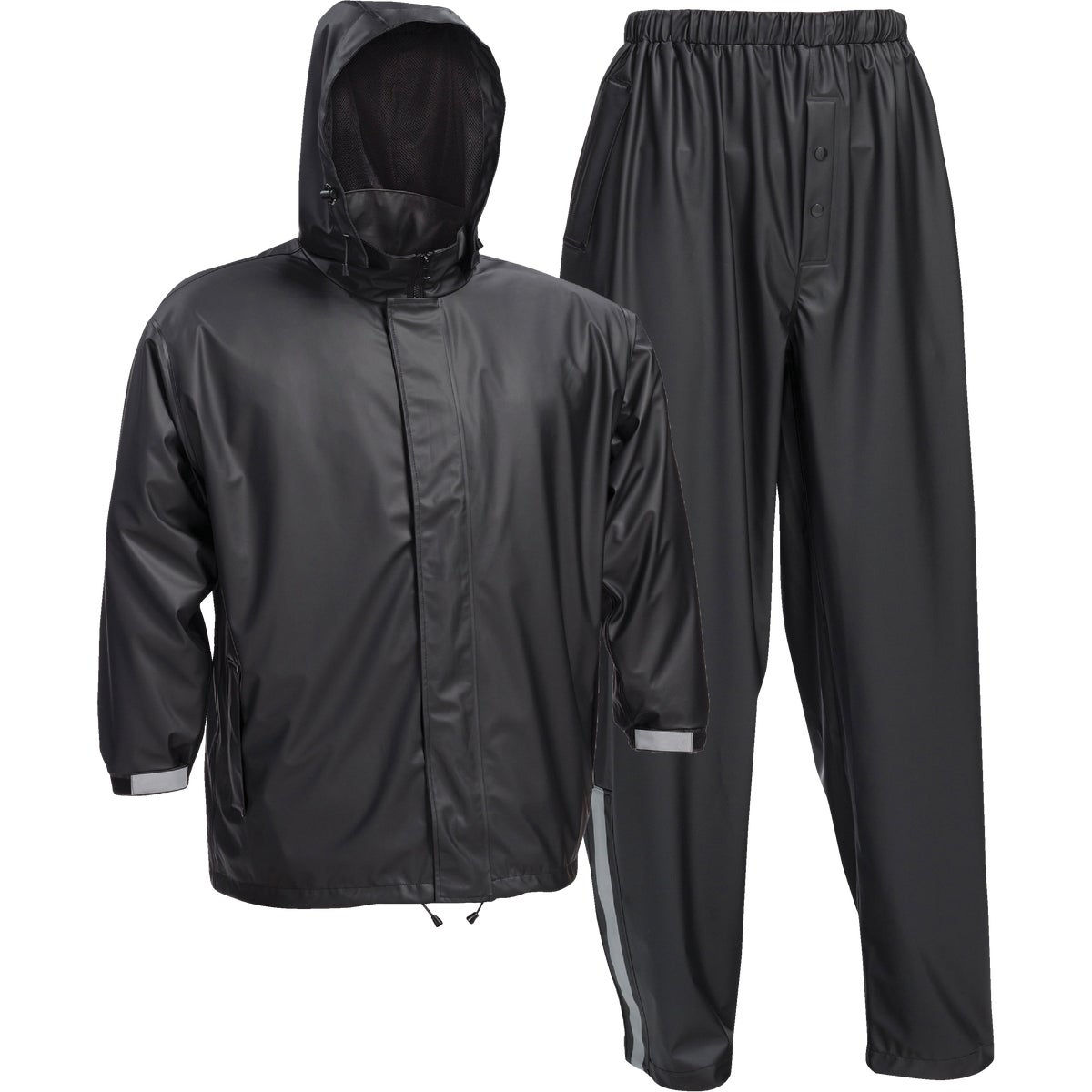 Boss Large 3-Piece Black Polyester Rain Suit
