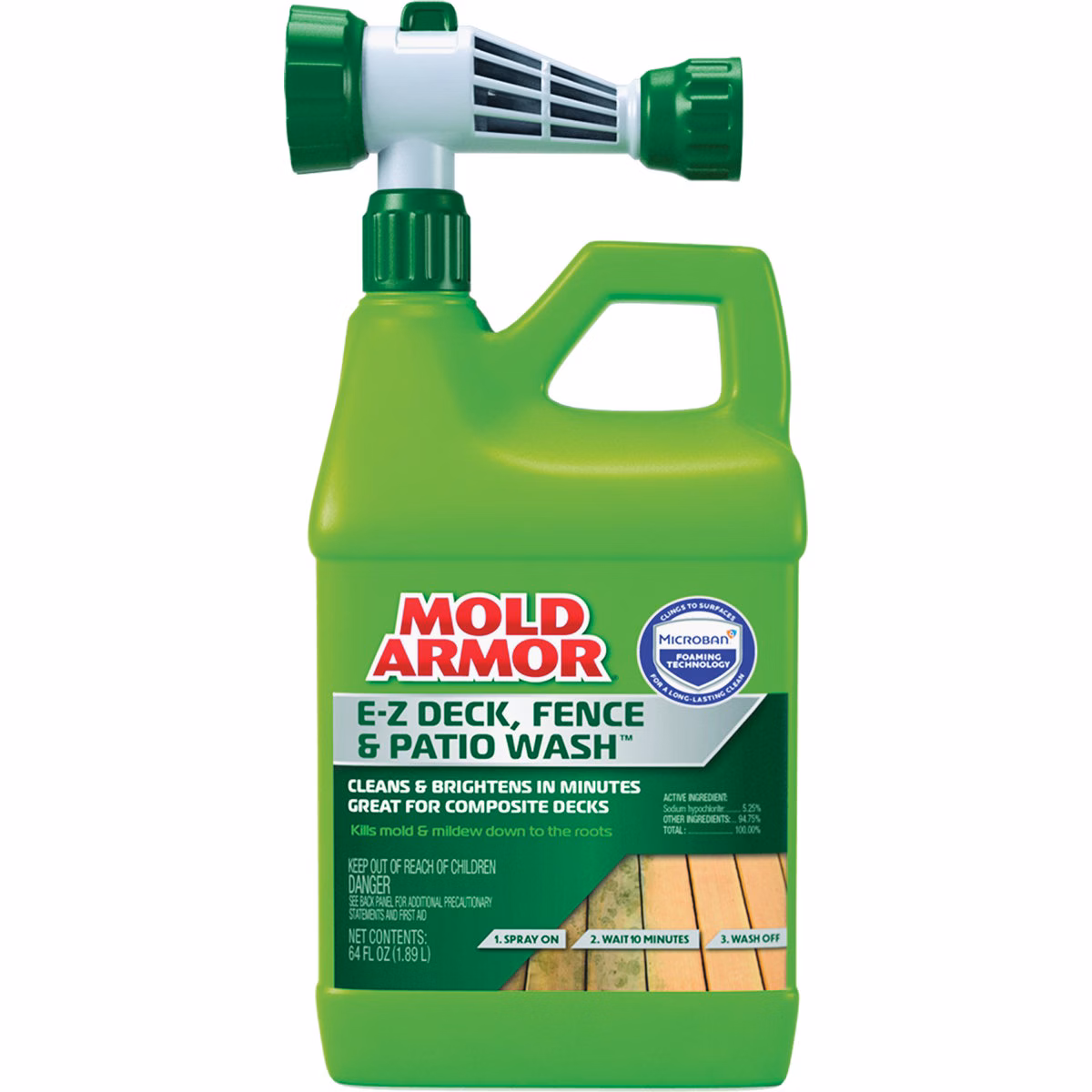 Home Armor 64 Oz. Hose End Sprayer Deck & Patio Wash with Microban