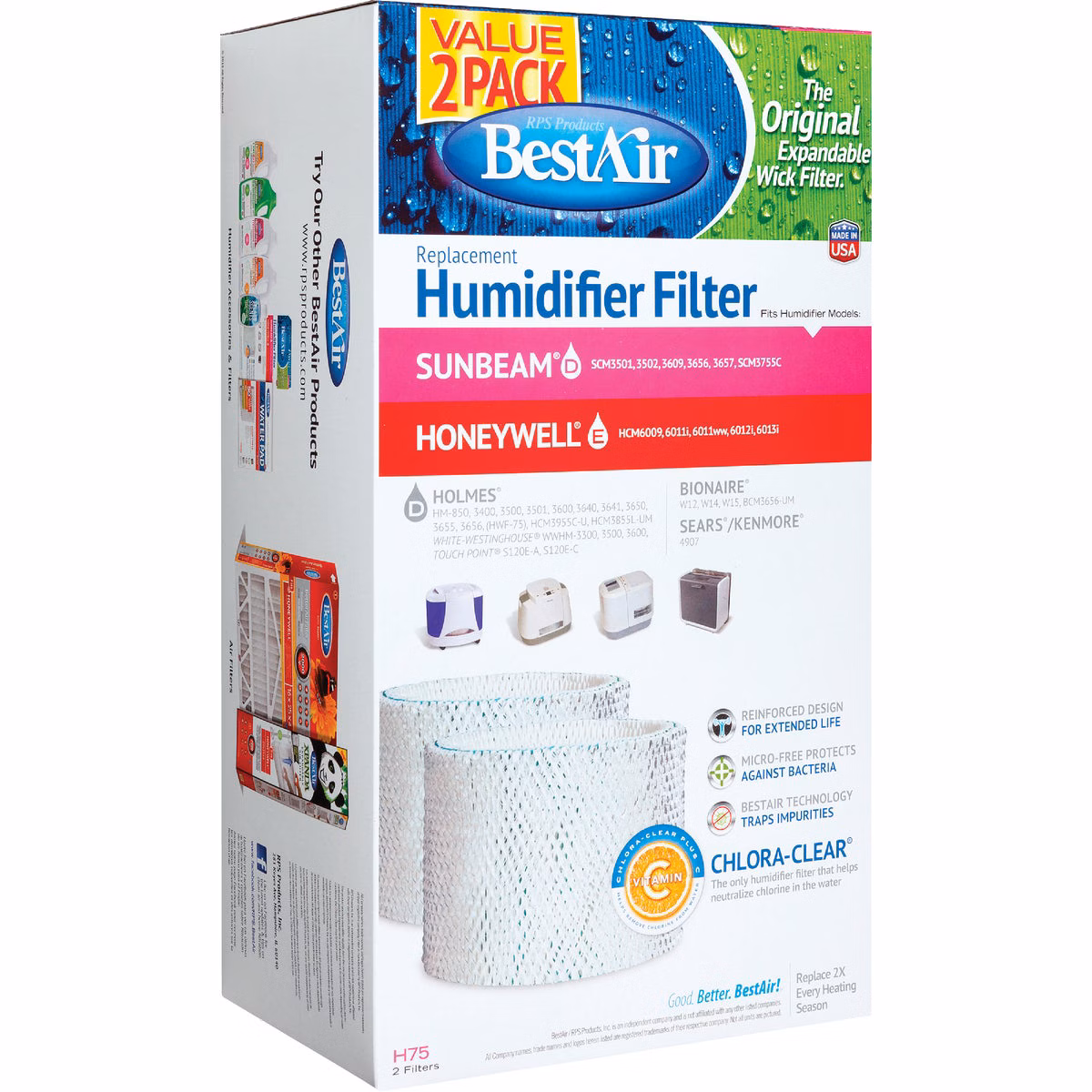 Best Air Replacement Floor Humidifier Wick Filter (2-Pack)