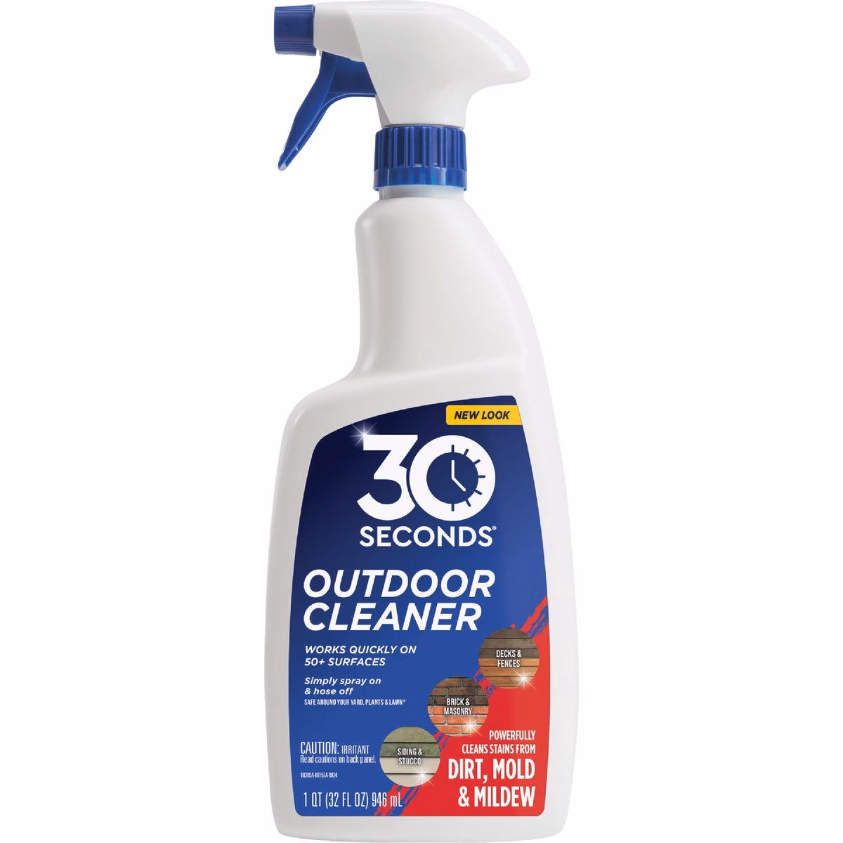 30 seconds Outdoor Cleaner 1 Qt. Ready To Use Trigger Spray Algae, Mold & Mildew Stain Remover