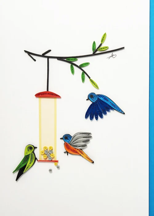 Bird Feeder Card by Iconic Quilling