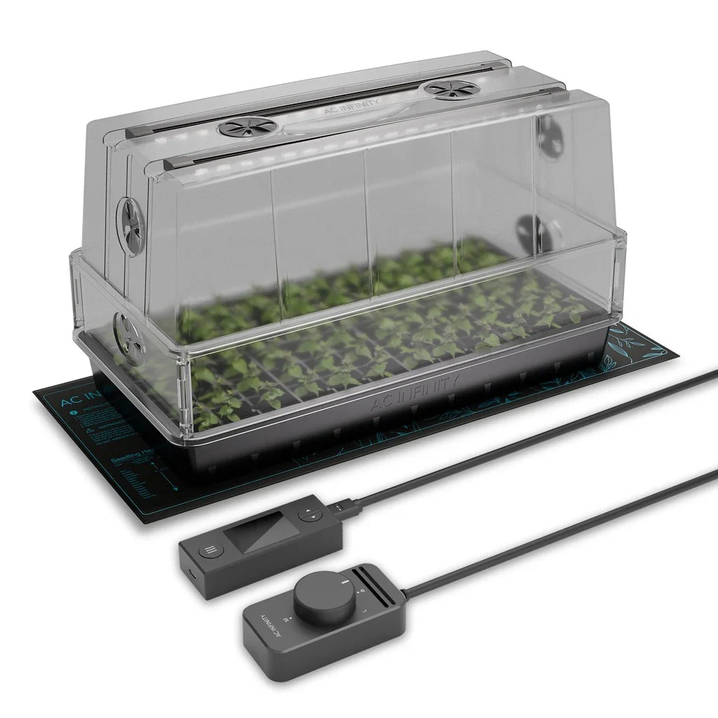 Heavy-Duty Humidity Dome 6×12 Kit with LED Lighting and Heating Mat