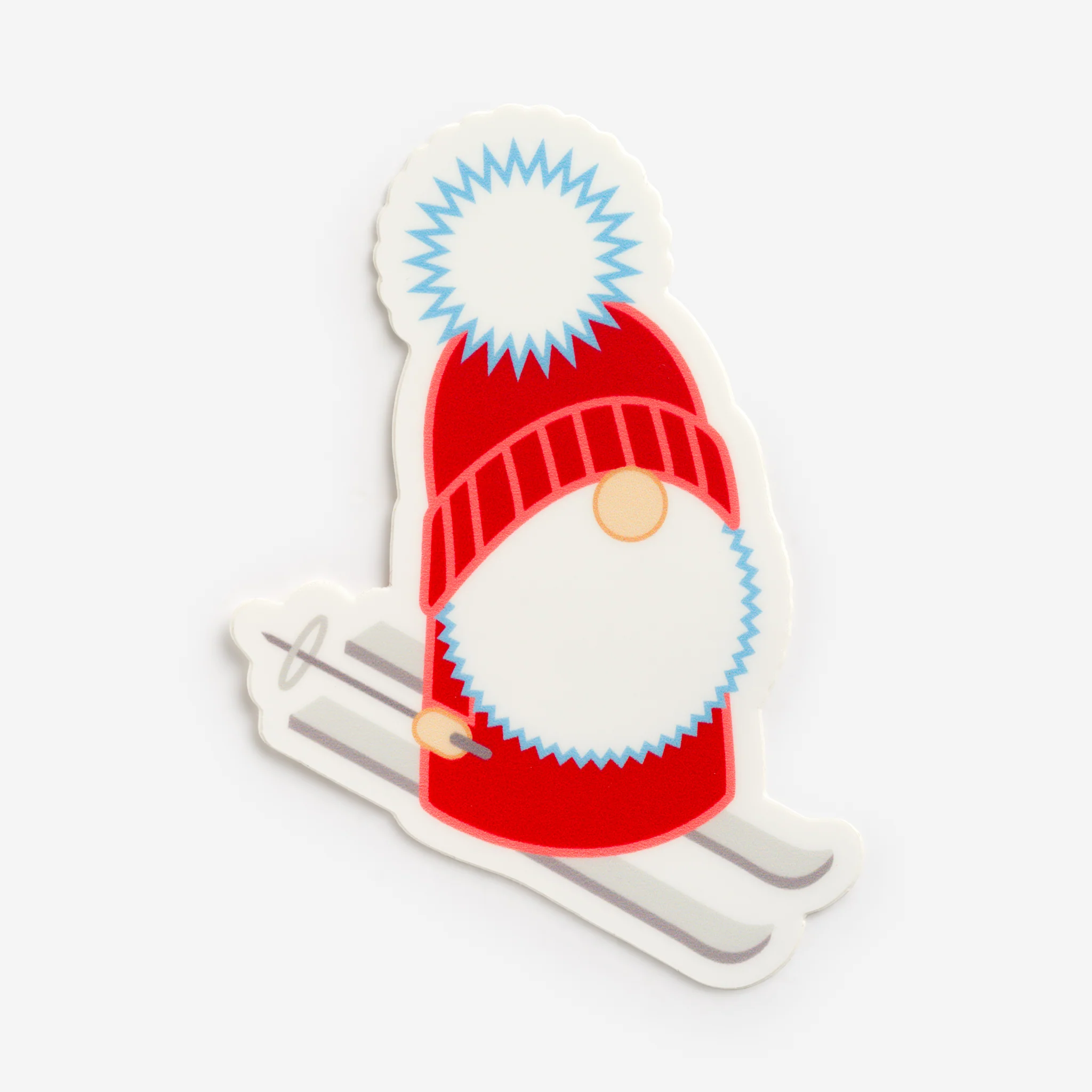 Gnome Ski Sticker by Cindy Lindgren