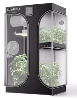 AC INFINITY CLOUDLAB 632D, 2-IN-1 ADVANCE GROW TENT 3X2, 2000D MYLAR CANVAS, 36″ X 24″ X 72″