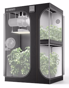 AC INFINITY CLOUDLAB 743D, 2-IN-1 ADVANCE GROW TENT 4X3, 2000D MYLAR CANVAS, 48″ X 36″ X 72″