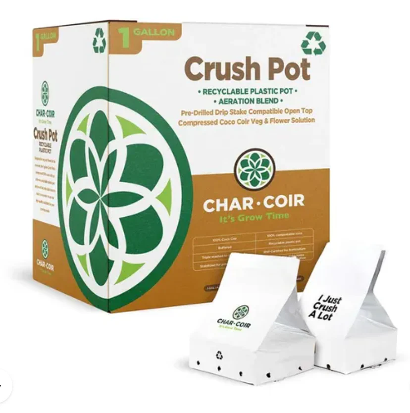 Char Coir Crush Pot 1 Gallon – Case of 24