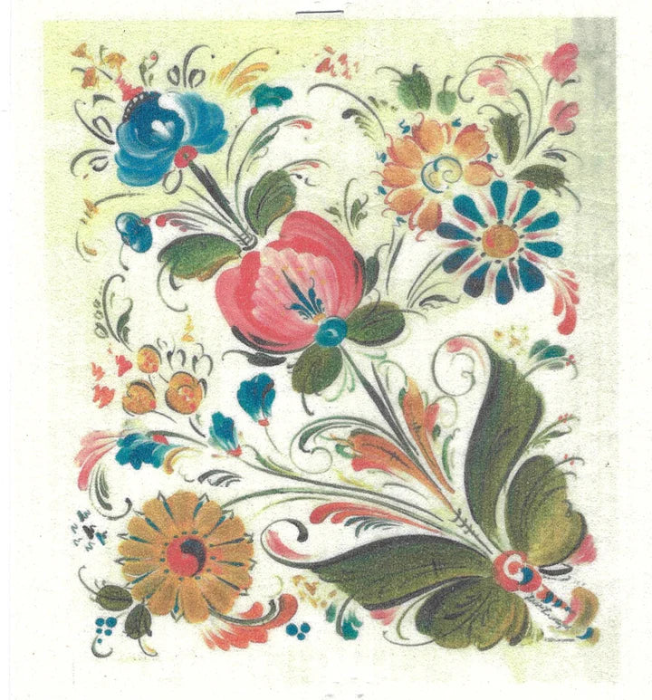 Os Style Lise Lorentzen Rosemaling Dishcloth