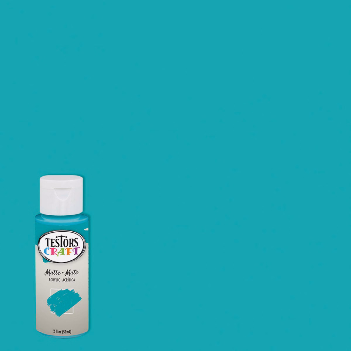 Testors 2 Oz. Acrylic Matte Craft Paint, Turquoise